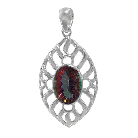 Marquis Filigree Pendant with Mystic Quartz - Click Image to Close